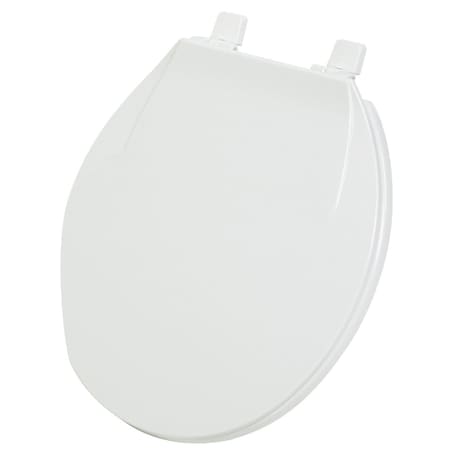 Home Impressions Round Closed Front White Plastic Toilet Seat 445352